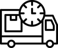 icono de vector de tiempo de entrega