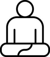 icono de vector de meditación