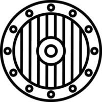 Wood Shield Vector Icon