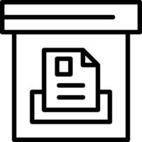 icono de vector de caja de documentos