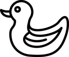 caucho Pato vector icono