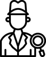 icono de vector de detective