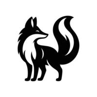 Sleek and Striking Wild Fox Silhouette Logo Icon Symbol Mascot Vector Illustration