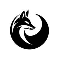 Vector Illustration Wild Fox Silhouette Logo Icon Symbol Mascot