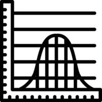 Bell Curve on Graph Vector Icon