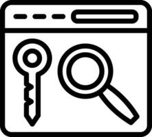 Keywords Search Vector Icon