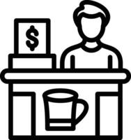 Bar Cashier Vector Icon