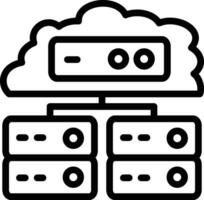 Cloud Database Vector Icon