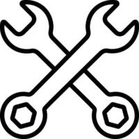 Cross Wrench Vector Icon