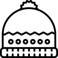 icono de vector de gorra de invierno