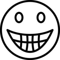 Grinning Face with Big Eyes Vector Icon