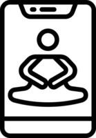 icono de vector de meditación