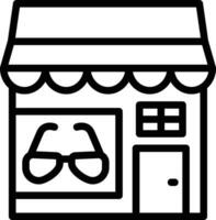 óptico tienda vector icono