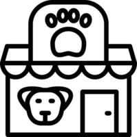 mascota tienda vector icono