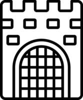 icono de vector de puerta de castillo