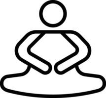 icono de vector de yoga