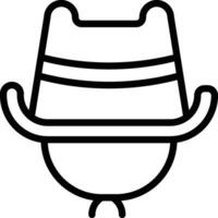 icono de vector de sombrero de vaquero