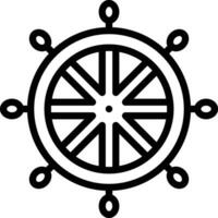 Ship Wheel Vector Icon