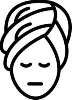 Head Towel Vector Icon