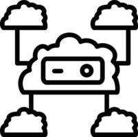 icono de vector de computación en la nube