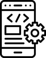 Mobile Coding Vector Icon