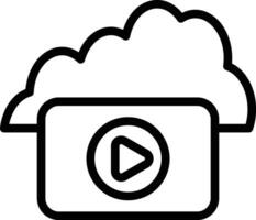 Cloud Videos Vector Icon Vector Icon