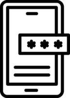 Mobile Password Vector Icon