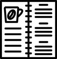 icono de vector de menú de café