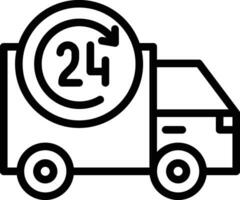 24 Hours Delivery Vector Icon