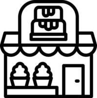 icono de vector de tienda de panadería