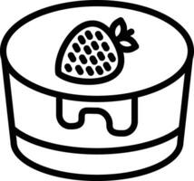 Strawaberry Cake Vector Icon