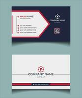 Modern Creative Blue and Red Vector Business cards and Modern Creative and Clean template, simple minimal Business Card layout design.