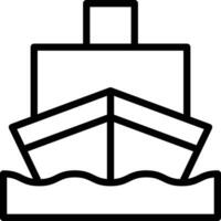 icono de vector de barco de carga