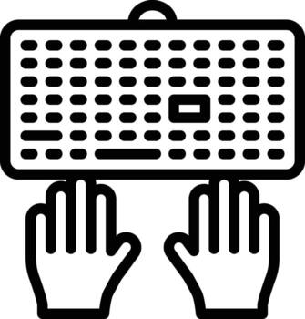 Typing on Keyboard Vector Icon