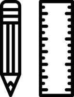 Pencil and Ruler Vector Icon