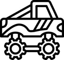 carrera camión vector icono