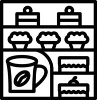 café escaparate vector icono