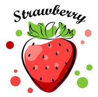 Strawberries on a white background vector