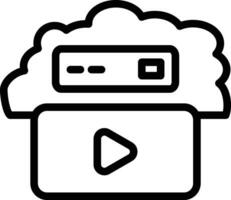 Cloud Video Vector Icon