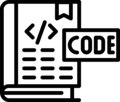codificación libro vector icono