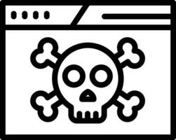 sitio web pirateado vector icono