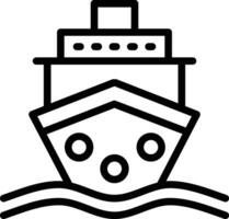 icono de vector de barco