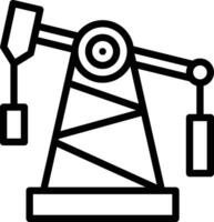 icono de vector de torre de perforación