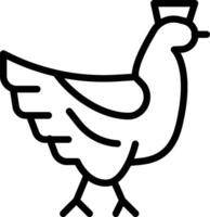 icono de vector de pollo