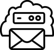 Cloud Email Vector Icon