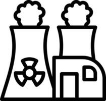 icono de vector de contaminación nuclear