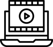 Film on Laptop Vector Icon