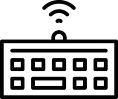 icono de vector de teclado inalámbrico