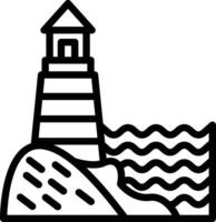 Lighthouse Landscape Vector Icon