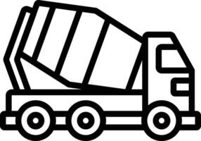 Conscrete Mixer Truck Vector Icon